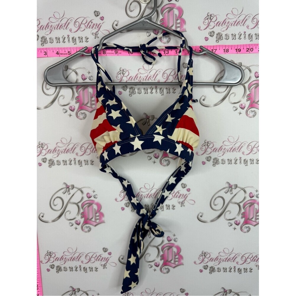 Catalina bikini top swim Stars & Stripes Halter Bikini Top - Red, cream, Blue
